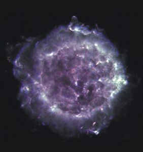 Radio image of the Cassiopeia A supernova remnants [5]. Courtesy of NRAO/AUI.