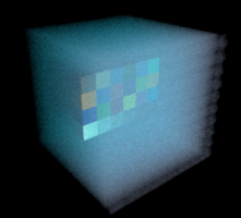 Depiction of original cube with the sine wave pattern added