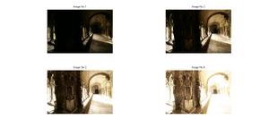Multi-exposed image stack of a high dynamic range scene