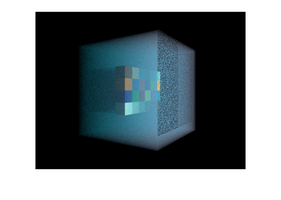 Depiction of the cube-pixels applied to the surface of the main water cube.