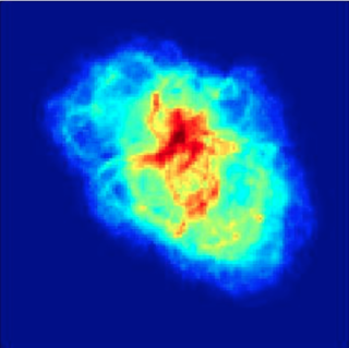 120-by-120 pixel radio image of the Crab Nebula.