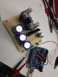 Charging circuit on protoboard